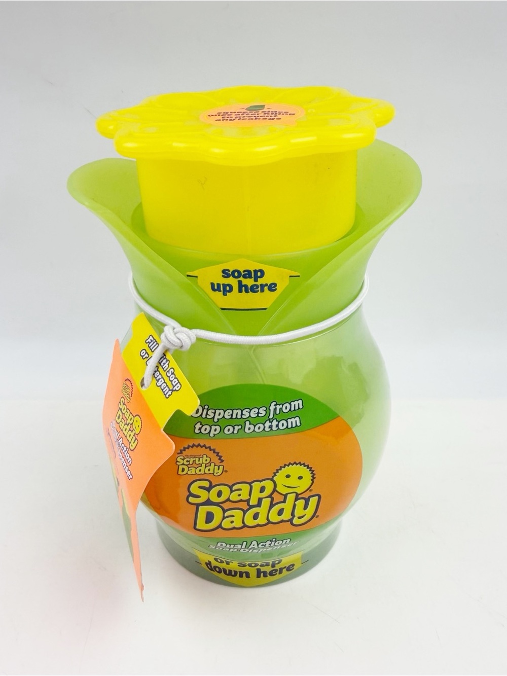 Soap Daddy Scrub Daddy Dual Action Dispenser Yellow Green Kitchen New
